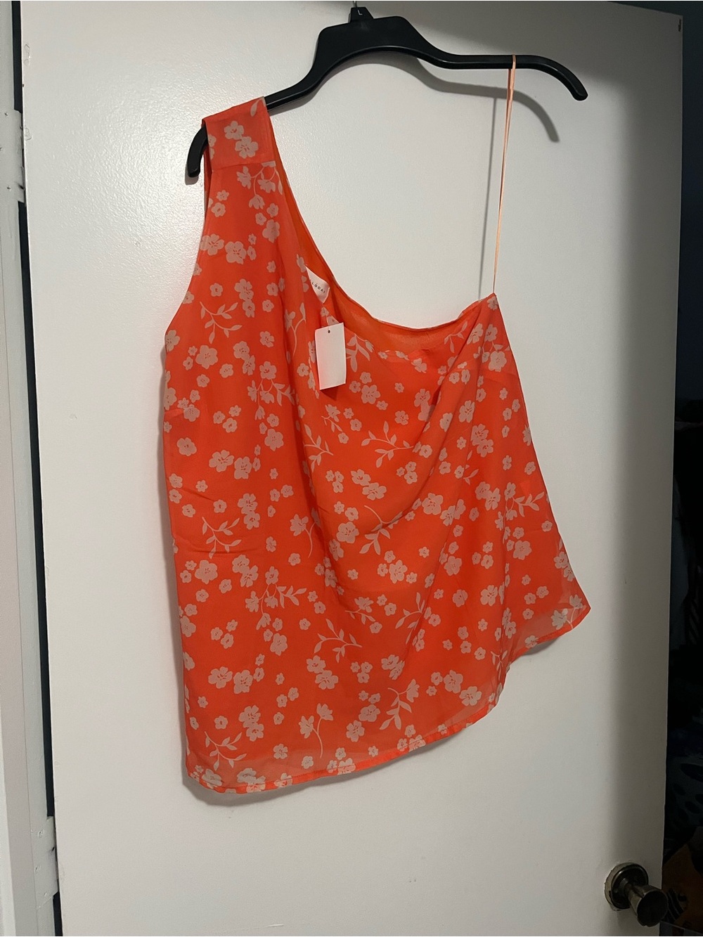 MELLODAY Orange Floral One-Shoulder Camisole